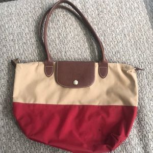 Two color longchamp bag